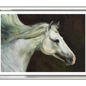 White stallion painting Dubai – elegant horse artwork UAE