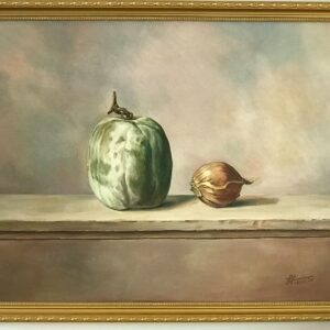 Vegetable pairing still life painting Dubai – fruit and vegetable wall art UAE