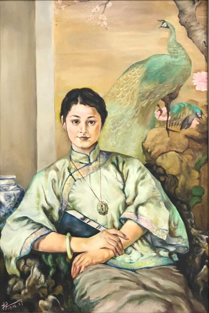 Magic Shrooms portrait painting Dubai – traditional woman artwork UAE