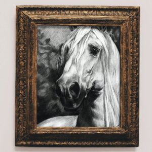 Majestic white stallion painting Dubai – horse artwork for home décor UAE