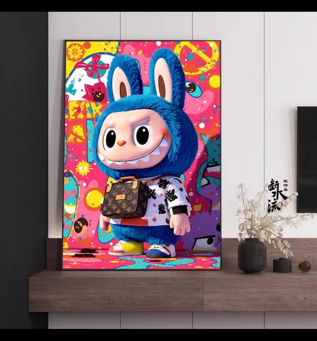 Pop art bunny painting Dubai – colorful modern wall art UAE