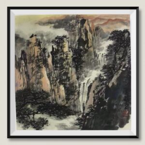Beautiful mountain peaks painting Dubai – fine art landscape artwork UAE