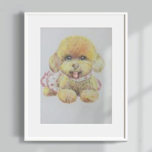 Cute puppy painting Dubai – adorable dog wall art UAE